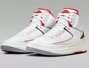 Air Jordan Men's Retro 2 Origins DR8884-101 White/Red/Green - Picture 1 of 16