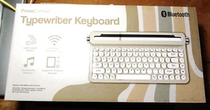 PrimeConnect Bluetooth Wireless Retro Typewriter Keyboard - White  Brand New CIB - Picture 1 of 2
