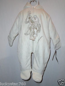 US. POLO Bebé Niñas Capucha Blanco Bunting Prendas Exteriores Talla 6-9 Meses - Imagen 1 de 5