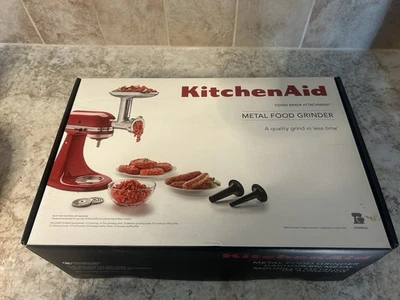 KitchenAid Metal Food Grinder Attachmen KSMFGA NEW SEALED BOX - Image 1 of 3