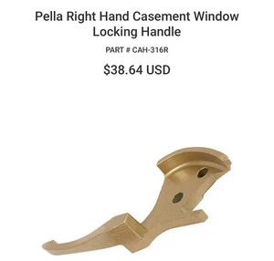 Pella Flügel Flügelschloss Griffhebel, alter Stil - rechts - champagner - Bild 1 von 5
