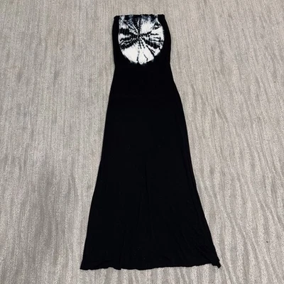 Young, Fabulous & Broke Strapless Black Tie Dye Maxi Dress Boho Women’s Sz XS - Image 1 of 4