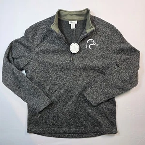 Aspen Branded Ducks Unlimited Herren XL grau 1/4 Zip leichte Pullover Jacke - Bild 1 von 11