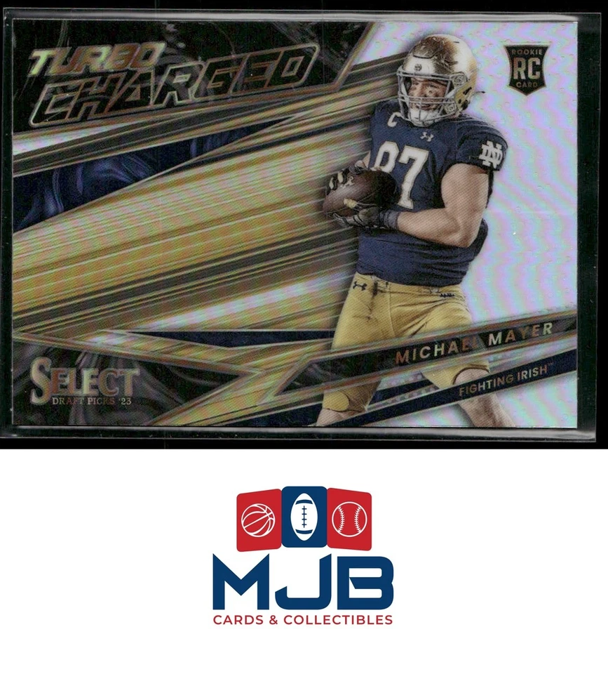 2023 Panini Select Draft Picks Michael Mayer Turbocharged Silver Prizm #TC-MI - Image 1 of 2