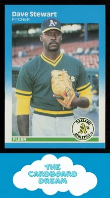 Dave Stewart 1987 Fleer #406 HOF Oakland Athletics Baseball Card - Image 1 of 2