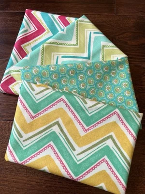 MODA Spring House By Stephanie Ryan -4 Half Yard  Bundle Fabric Zig Zags VTG - Image 1 of 4