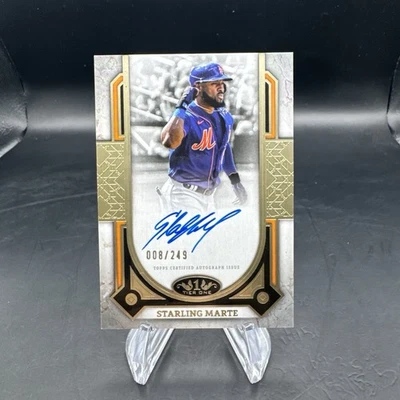 2024 Topps Tier One Starling Marte Prime Performers Autographs #8/249 Blue Ink - Image 1 of 2