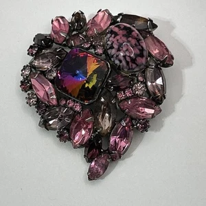 Brosche Vintage rosa Nachlass - Bild 1 von 15