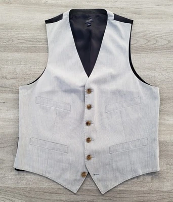 J.Crew Ладлоу костюм жилет Sz S тонкий полоски хлопок 94400 Seersucker нарядный - Изображение 1 из 4