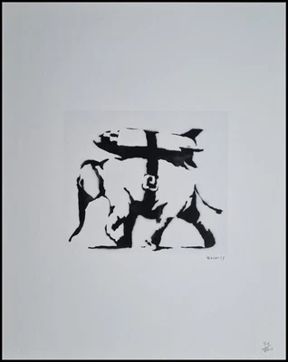 BANKSY * Heavy Weaponry * 50 x 40cm * Lithografie *Kunstdruck*limitiert # 36/600 - Bild 1 von 4