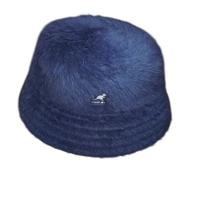 Sombrero de cubo Kangol Furgora - Talla M - Mezcla de angora difusa azul - Clásico  Foto 1 de 4