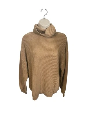 Suéter Pullover Cuello Capucha BY DESIGN Para Mujer Talla Mediana Camel Tostado Foto 1 de 4