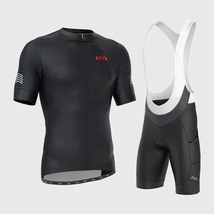 Set maglia ciclismo uomo squadra corsa bicicletta manica corta gel bavaglino pantaloncini kit uk - Foto 1 di 11
