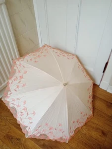 modern pink lacey Nina Ricci Umbrella parasol from Japan beautiful - Picture 1 of 19