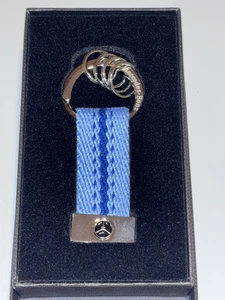 OEM Mercedes-Benz Accessories Collection Key Ring Strap Silver Blue NEW w/ Box - Bild 1 von 6