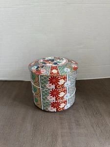 Arita Ware Porcelain Bento 3 Tier Stacking IMARI Box Japan Marked On Bottom - Picture 1 of 4