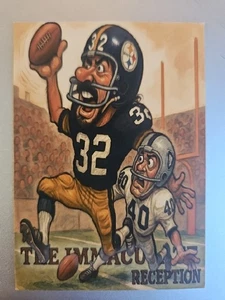 NFL's Greatest Caricatures Custom Card - The Immaculate Reception - Picture 1 of 2