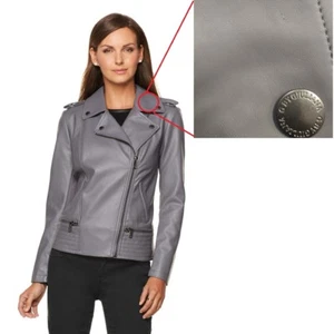 Chaqueta de Motocicleta G by Giuliana Ultra Luxe 499963-J MFD (L, Gris Humo) - Imagen 1 de 3