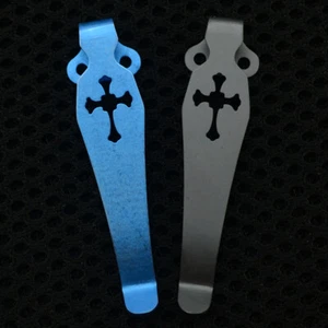 Butterfly CQC Folding Knife Titanium DIY Pocket Back Clip Cutter Accessories - Picture 1 of 5