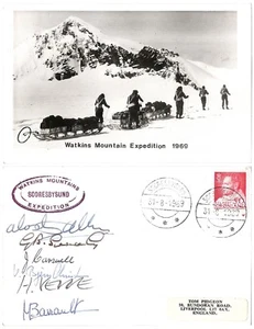 Watkins Mountains Expedition, 1969. Firmado por miembros de la expedición. - Imagen 1 de 1