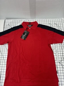 Adidas Herren Climalite Polo Golf Shirt - rot und schwarz - Small - neu - Bild 1 von 7