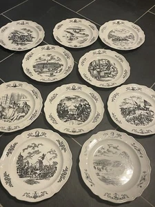 Wedgwood. 200th Anniversary Of The USA Set Of 10 Vintage Plates Made Of England - Picture 1 of 20