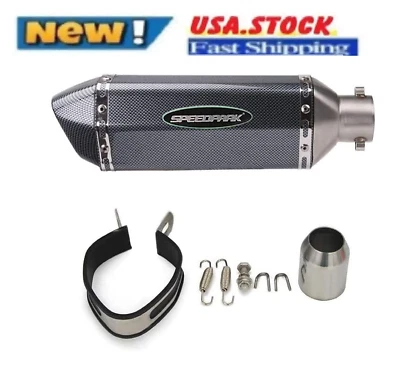 Silenciador De Escape Para Moto Motocicleta Scooter 38-51mm Fibra Carbono 2024 - Image 1 of 4