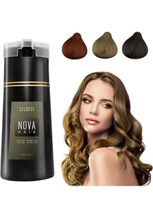Nova Hair Instant Dye Shampoo, 200ml Gentle Hair Color Shampoo - Picture 1 of 6