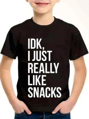 Camiseta para niños pequeños I Just Really Like Snacks - 1T a 5T Foto 1 de 4