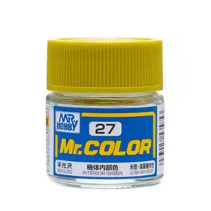 Pintura lacada Mr. Hobby Mr. Color C27 interior semibrillante verde (10 ml) - Imagen 1 de 1