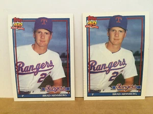 1991 Topps ERROR card LOT of 2 Brad Arnsberg #706 ERA & IP both wrong RARE SP NM - Picture 1 of 4