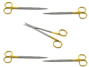 5x KELLY scissors pointed Straight / Curved Dental seam surgical TC Tip 6''/ 7'' - Picture 1 of 7