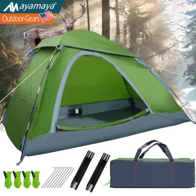 1-2 Person Backpacking Camping Tent Portable Waterproof Outdoor Instant Shelter - Image 1 of 4