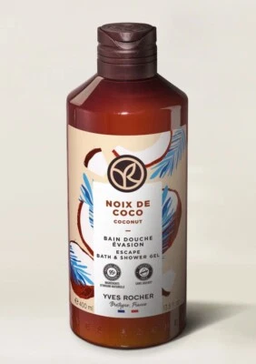 YVES ROCHER Coconut Moisturizing Creamy Body Shower Scented Gel 400 ml New