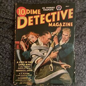 Dime Detective Magazine, May 1944. Very Good. Pulp. Includes Frederick C Davis.