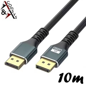 10m DisplayPort Kabel 8K 4K 1.4 DP Kabel 60Hz 165Hz UHD WQHD HDR Monitor Beamer - Bild 1 von 4