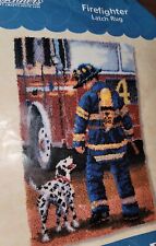 New ListingHerrschners Firefighter Dog Dalmatian Latch Rug Lrg 27"x 40" Hook Kit Htf