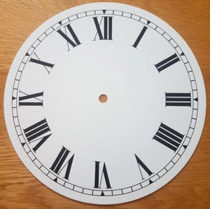 NEW - 9 Inch Clock Dial Face - White - 230mm Roman Numerals - DL26 - Picture 1 of 1