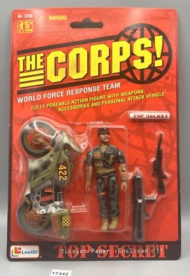 ¡EL CUERPO! WORLD FORCE RESPONSE TEAM 1996 Lanard COMO NUEVO EN TARJETA 3.75" Fig G.I. Joe Foto 1 de 4