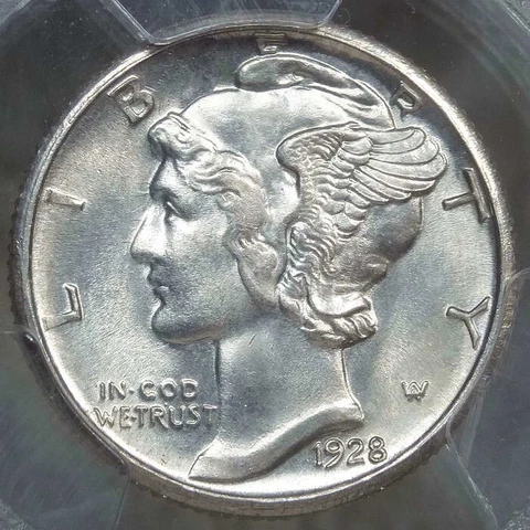 1928-S Mercury Dime, Choice Uncirculated PCGS MS-64, Better Date Cover