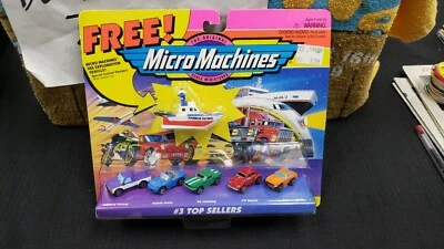 NIB TOP SELLERS #3 MICRO MACHINES BOAT PICKUP MIATA MUSTANG BEETLE DATSUN 240Z - Image 1 of 4