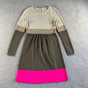 NUEVO Vestido Suéter Eliza J Para Mujer Pequeño Midi Calce Acampanado Color Bloque Elástico - Imagen 1 de 18