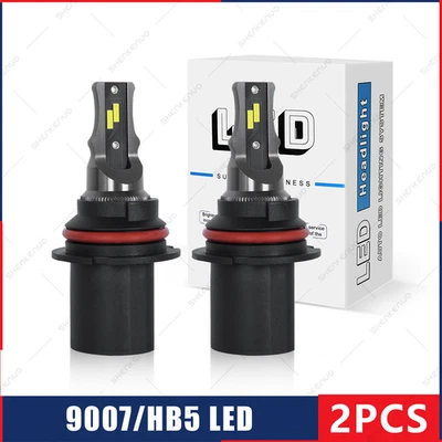 Para Mitsubishi Galant 2004-2012 6000K 2X 9007 Faros LED Bombillas de haz alto/bajo Foto 1 de 4