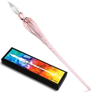 ZAIDEA penna a immersione in vetro con penna a inchiostro rosa chiaro 309 - Foto 1 di 6