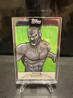 2025 Topps Marvel Mint Black Panther Original Sketch Art Card #1/1 - Image 1 of 2