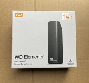 WD Elements 14TB External Desktop USB3.0 Hard Drive/HDD Brand New Still Sealed - Afbeelding 1 van 5