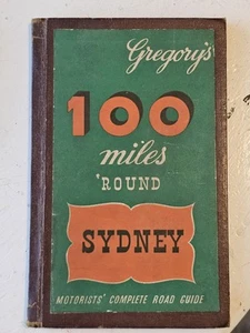 Vintage Map Book Gregory's 100 Miles 'Round Sydney Motorists Complete Road Guide - Picture 1 of 9