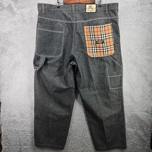 Burberry Jeans Mens 44x31 Vintage Black Burberry Carpenter Designer Jeans READ - Picture 1 of 10