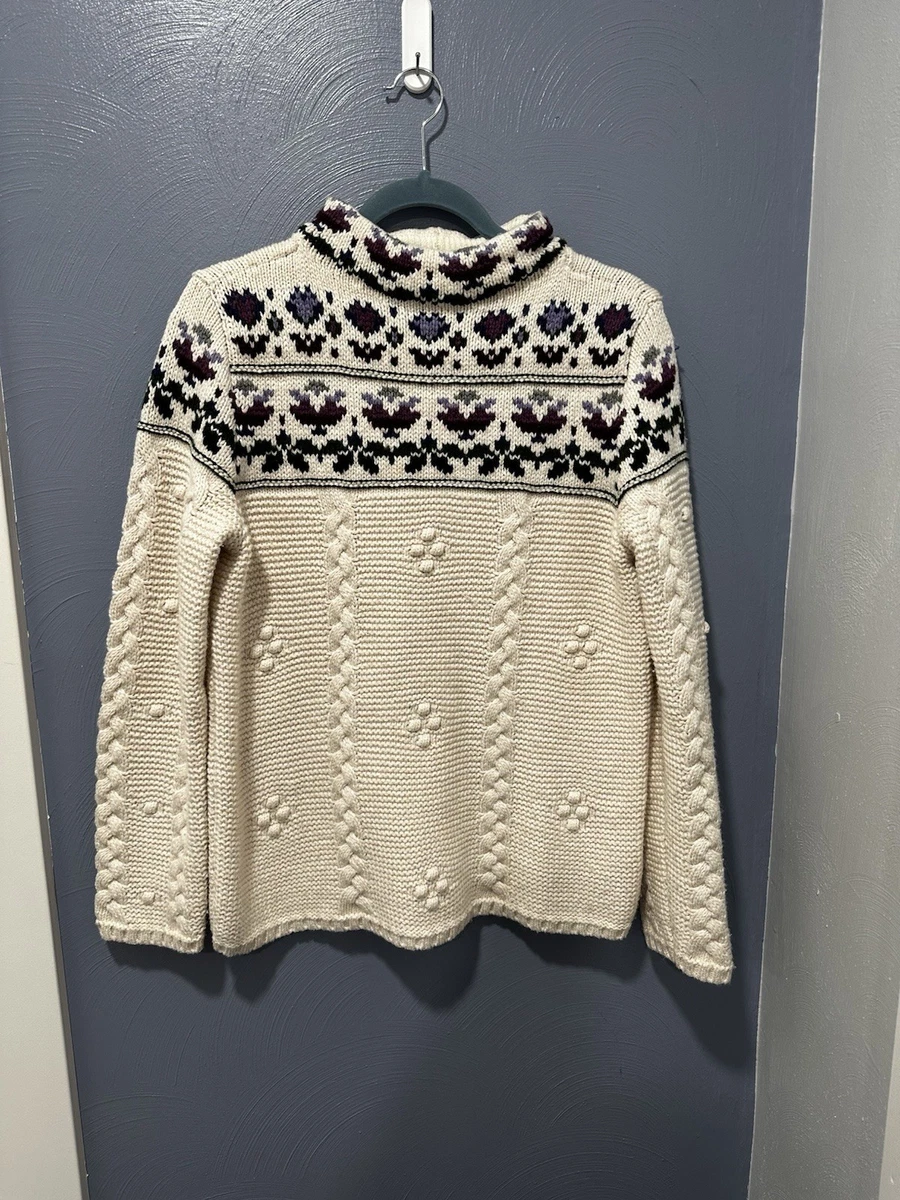 トップス 90s lands' end cotton sweater Vintage 90'S Lands' End cotton knit sweater made in the USA size M