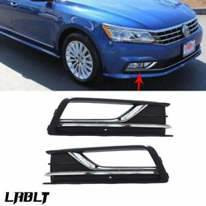2016-2018 Volkswagen Passat Front Center Lower Bumper Cover Grille; Textured-Black With Chrome Bar; With Park Assist; Without R-Line; Without Gt; Made Of Abs Plastic Partslink VW1036142 
